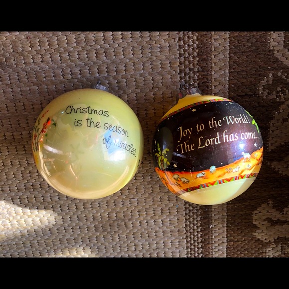 Set Glass Christmas Ornaments